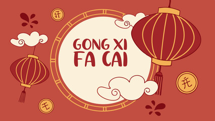 alphabet letter text gong xi fa cai