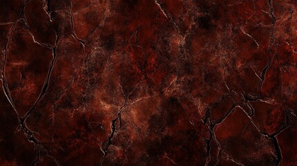 Close-Up of Dark Red, Orange, and Brown Rock Texture with Cracks. Rough Mountain Surface and Stone Granite Background for Design, Embracing Nature's Raw Beauty.