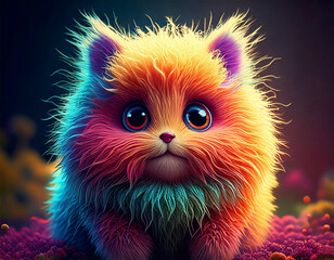 愛らしいふわふわの生き物