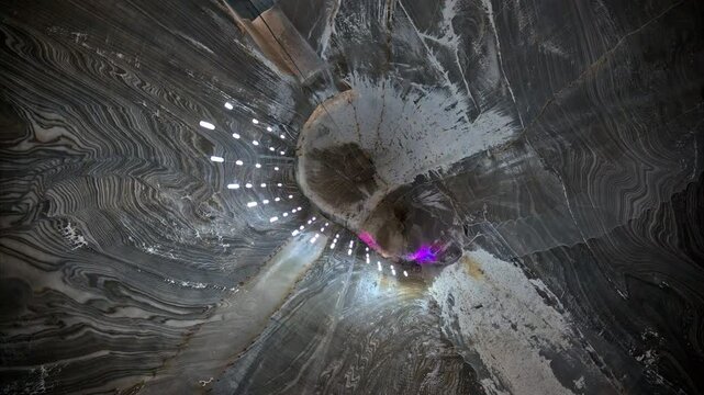 The inside of the Turda Salt Mine in Romania