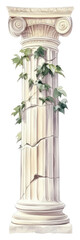 Obraz premium PNG An ancient greek pillar architecture column.