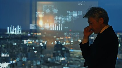 management, finance, strategy, executive, president, japanese, asian, business, data, worry, be in trouble, think, company, information, economy, stock price, investment, asset management, money, expe