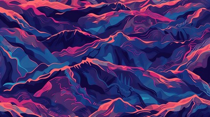 Obraz premium andes mountain seamless pattern wallpaper