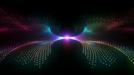 Abstract Colorful Light Particle Tunnel Design
