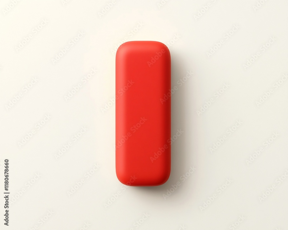 Aufkleber red rectangular object on white background.
