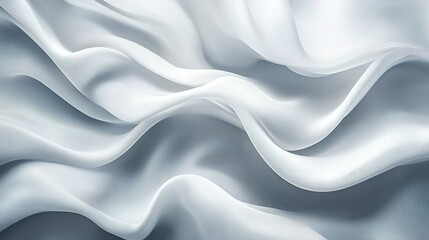 White cloth background abstract with soft waves	