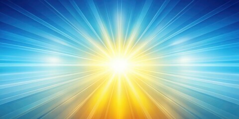 Obraz premium Bright Radiance A Dynamic Abstract Sunburst Design Featuring Vivid Blue and Golden Hues