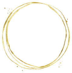 PNG Circle gold border accessories minimalist decoration.