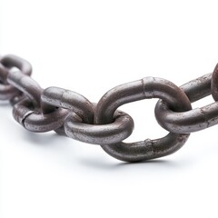 Obraz premium A chain link is shown in a close up