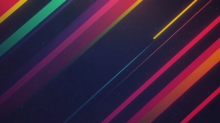 Abstract Diagonal Lines Across Dark Space Background