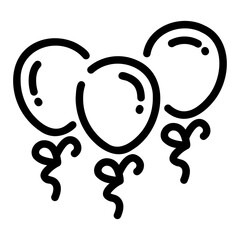 balloons Line Icon