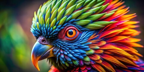 Obraz premium Majestic Bird Closeup: Avian Photography, Rule of Thirds, Generative AI Image