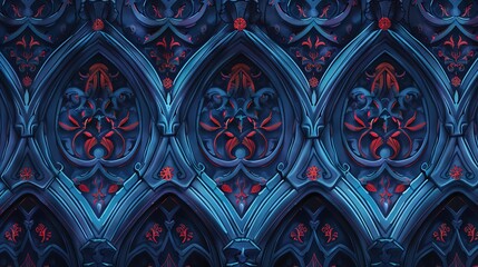 gothic cathedral seamless pattern wallpaper