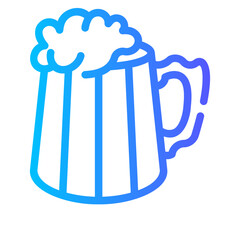 beer Line Gradient Icon