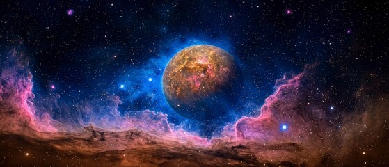 Cosmic Planet Nebula  Space  Stars  Galaxy  Universe  Astronomy Background