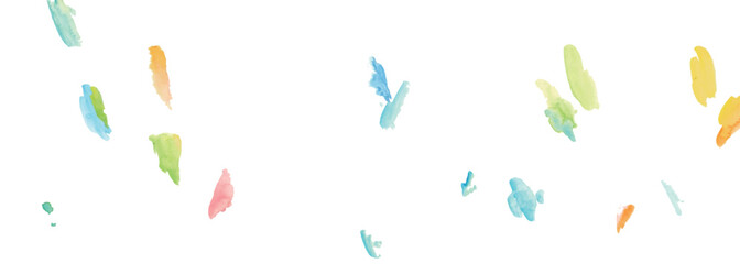 水彩画。水彩タッチの絵の具のシンプルフレーム。インクの跳ねた跡。水彩の抽象イメージ。Watercolor painting. Simple frame of paint with watercolor touch. Ink splashes. Abstract image in watercolor.