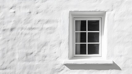 Fototapeta premium A smooth white window with a simple frame, bringing in light from outside.