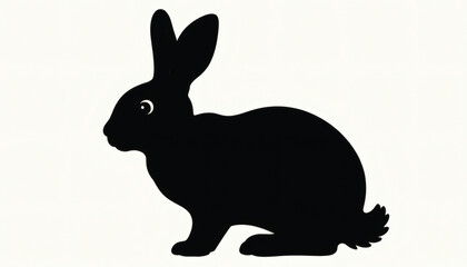 Fototapeta premium Abstract Rabbit Silhouette - Graphic Design Element