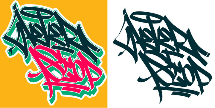 Graffiti tag neverstop cool vector 