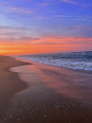 sunset on the beach