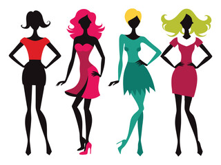  beautiful fashion girl silhouette 