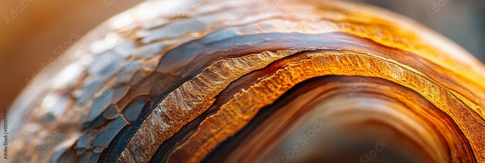 Poster close-up of agate gemstone showing intricate layers and textures.