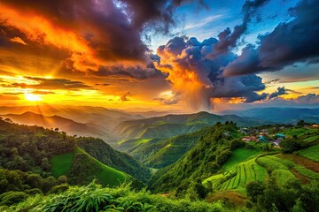 Meghalaya Sunset: Khasi Hills Rain-Washed Landscape Photography