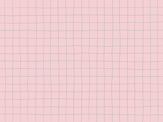 手描き背景　チェック　ピンク×グレー