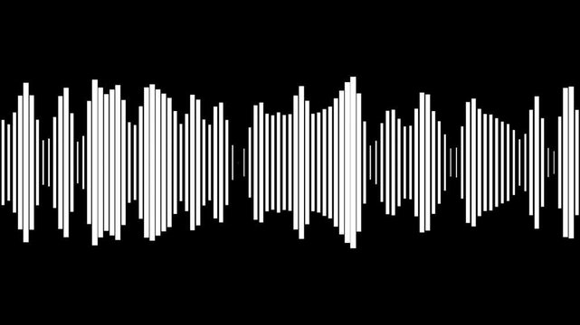sound waves. Abstract music wave, radio signal frequency and digital voice visualization. Tune equalizer vector set. Monochrome volume audio lines, soundwaves rhythm isolated on black background