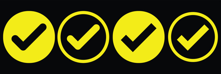 checkmark vector, checkmark icon set, approved symbol, checked checkbox mark, checkmark set, editable line. Checked checkbox sign. Approved symbol. Isolated v checkmark icon. Design eps 10