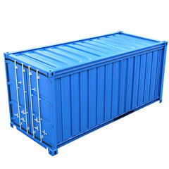 Cargo container isolated on transparent background, PNG