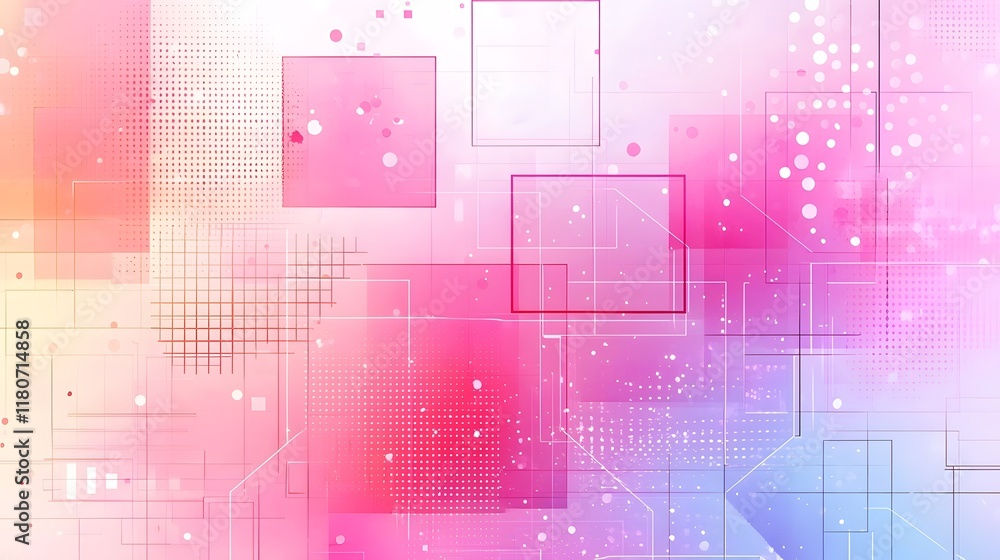Poster minimalistic abstract background with soft pastel gradient effects and overlapping geometric pattern