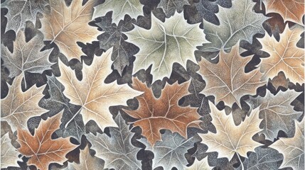 Autumn maple leaves background texture.