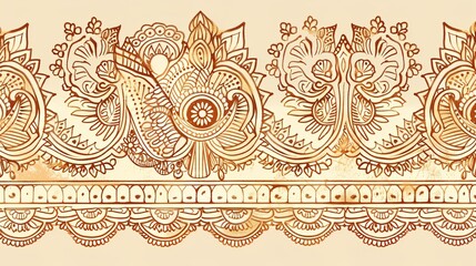 indian henna seamless pattern wallpaper