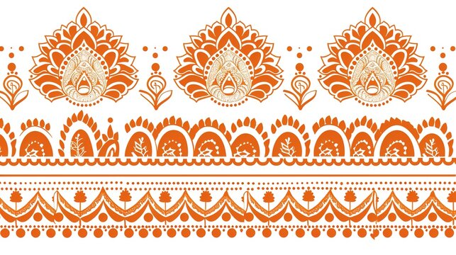 indian henna seamless pattern wallpaper