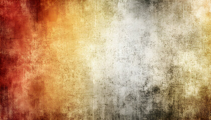 Abstract grunge texture background with vibrant red, orange, beige, and grey tones. Perfect for design projects needing a vintage or distressed feel.