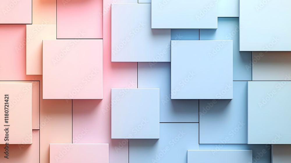 Poster minimalist abstract background with soft pastel gradients and geometric patterns elegant and modern 