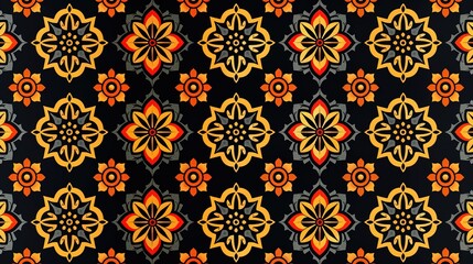 mexican folk art seamless pattern wallpaper