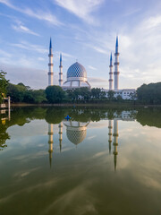 The Beautiful Sultan Salahuddin Abdul Aziz Shah Mosque (also known as the Blue Mosque), Shah Alam.