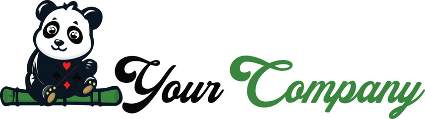 Domino card panda logo