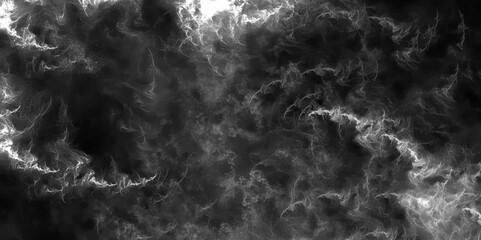 black cumulus clouds smoky illustration. abstract realistic fog or mist isolated cloud, sky with puffy. Abstract Black grey Sky with white cloud, marble texture background. Old grunge textures desig