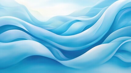 The image is a blue wave with a white background