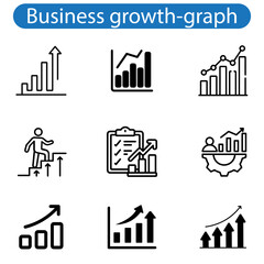 business graph icon in different style vector illustration. business graph vector icons designed in filled, outline, line and stroke