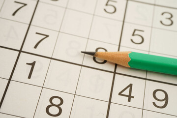 Puzzle, game to play for keep brain younger for developing disease in senior patient.