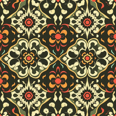 Oriental pattern. Oil painting. Pattern for printing on wall decorations, covers, leaflets, business cards