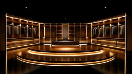 Obraz premium Luxury Walk-in Closet 3D Render