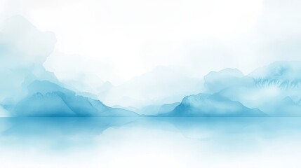 Fototapeta premium A blue sky with mountains in the background