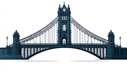 Majestic Suspension Bridge: Architectural Marvel