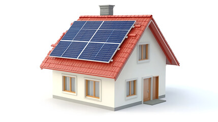 Fototapeta premium Home solar panel, wallpaper, alternative energy to conserve the world