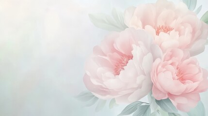 Fototapeta premium A pink flower with green leaves is the main focus of the image